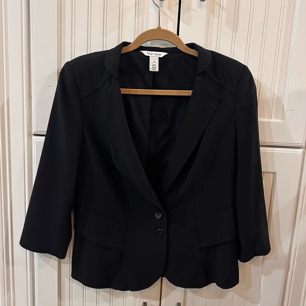 White House Black Market Black Blazer in Size 10